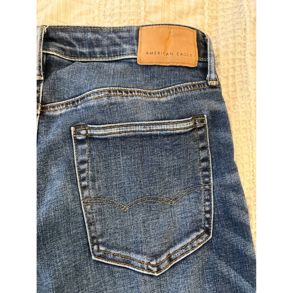 American Eagle Airflex+ Straight Jeans Mens 30x30 (Tag 30x32) Dark Wash Denim‎ - Picture 7 of 7